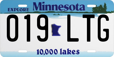 MN license plate 019LTG