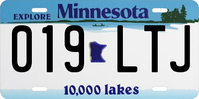 MN license plate 019LTJ