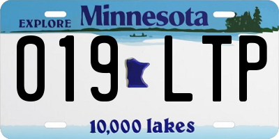 MN license plate 019LTP
