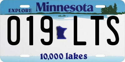 MN license plate 019LTS