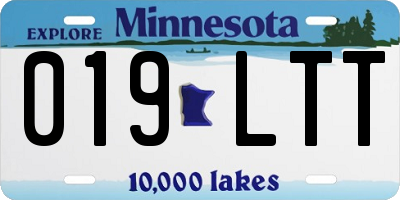 MN license plate 019LTT