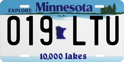 MN license plate 019LTU
