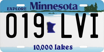 MN license plate 019LVI