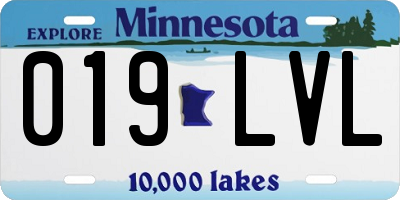 MN license plate 019LVL