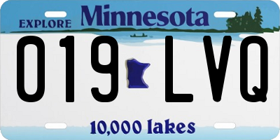MN license plate 019LVQ
