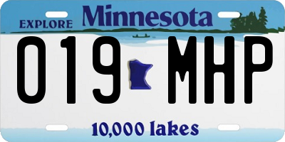 MN license plate 019MHP