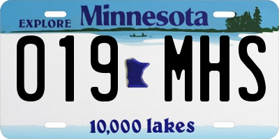 MN license plate 019MHS