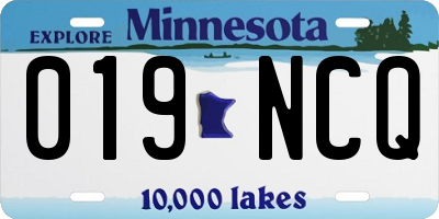 MN license plate 019NCQ