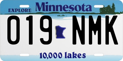 MN license plate 019NMK