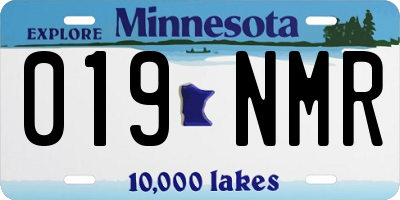 MN license plate 019NMR
