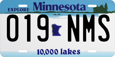 MN license plate 019NMS