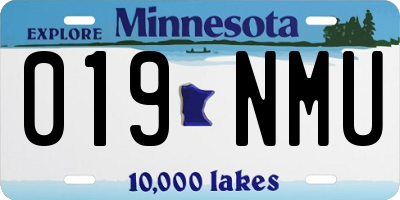 MN license plate 019NMU