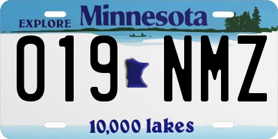 MN license plate 019NMZ