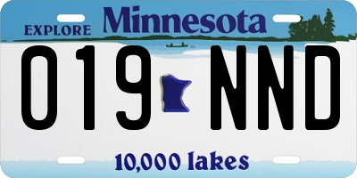MN license plate 019NND