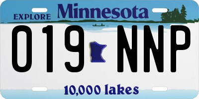 MN license plate 019NNP