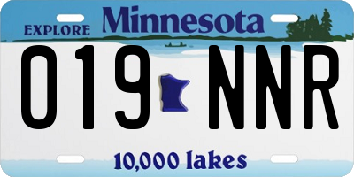 MN license plate 019NNR
