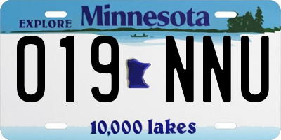 MN license plate 019NNU