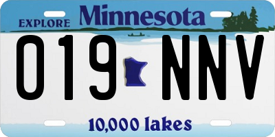MN license plate 019NNV
