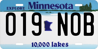 MN license plate 019NOB