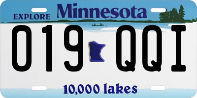 MN license plate 019QQI