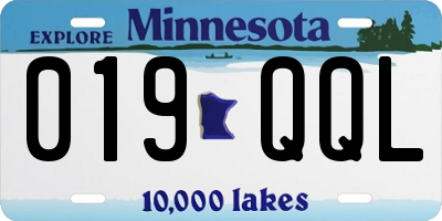 MN license plate 019QQL