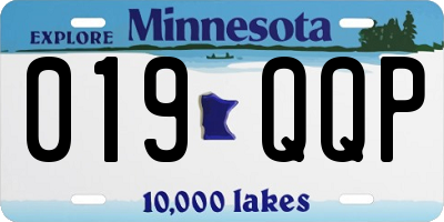 MN license plate 019QQP