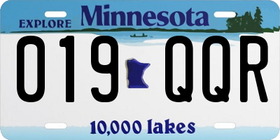 MN license plate 019QQR
