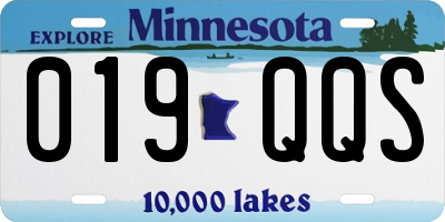 MN license plate 019QQS