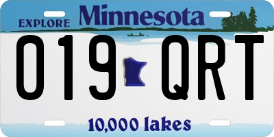 MN license plate 019QRT