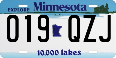MN license plate 019QZJ