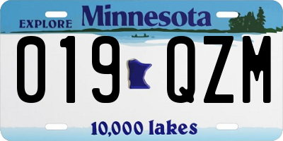 MN license plate 019QZM
