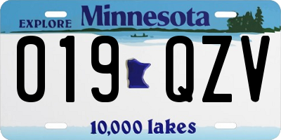 MN license plate 019QZV