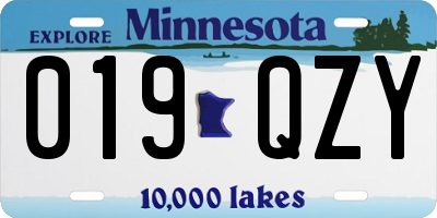MN license plate 019QZY