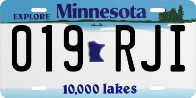 MN license plate 019RJI