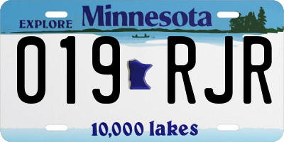 MN license plate 019RJR