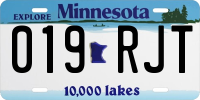 MN license plate 019RJT
