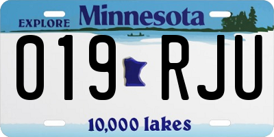 MN license plate 019RJU