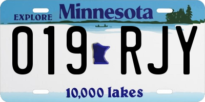 MN license plate 019RJY