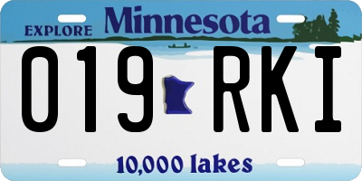 MN license plate 019RKI