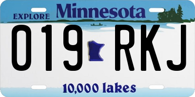 MN license plate 019RKJ