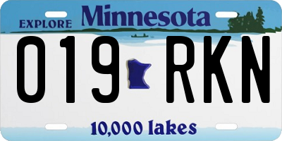 MN license plate 019RKN