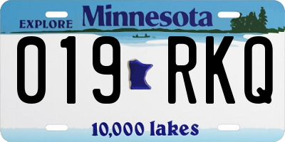 MN license plate 019RKQ
