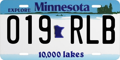 MN license plate 019RLB