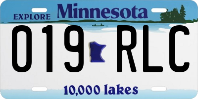 MN license plate 019RLC
