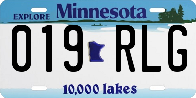 MN license plate 019RLG
