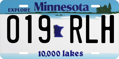 MN license plate 019RLH