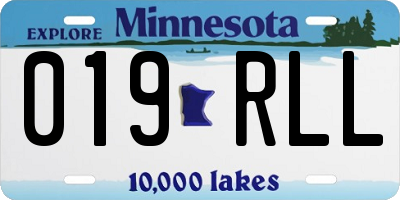 MN license plate 019RLL