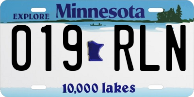 MN license plate 019RLN