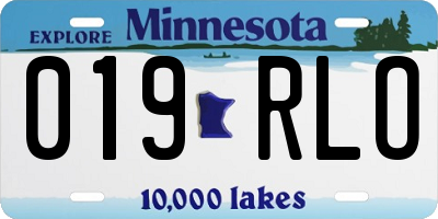 MN license plate 019RLO