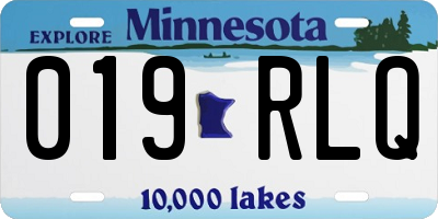MN license plate 019RLQ